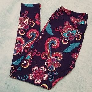 Lularoe TC Leggings Rainbow Paisley